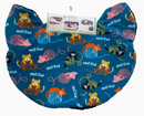 $5 OFF! Screaming Pickles Handmade Cat-Head Shaped Blue Fleece Pet Bed Cozy Mat: Kittens with Yarn