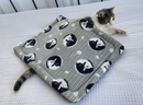 Screaming Pickles Handmade Fleece Pet Bed Cozy Mat: Yin Yang Kitties