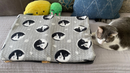 Screaming Pickles Handmade Fleece Pet Bed Cozy Mat: Yin Yang Kitties