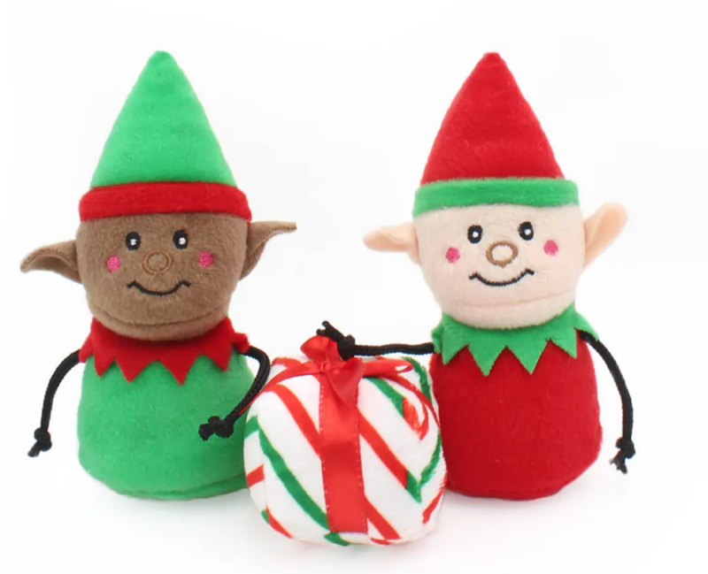 ZippyPaws Holiday Burrow™ Santa's Workshop Plush Dog Toy