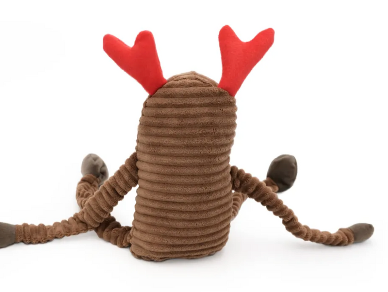 Large ZippyPaws Holiday Crinkle Reindeer Squeaky Plush Dog Toy