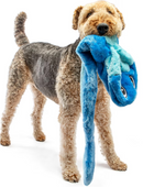GURU Hide-A-Tail Blue Snake Crinkle & Squeak Puzzle Dog Toy: Large & XLarge