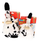 GURU Hide-A-Tail Cow Crinkle & Squeak Puzzle Dog Toy, Medium & Large
