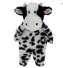 Petlou 13" Floppy Cow Squeaky / Crinkle Lightly Stuffed Dog Toy