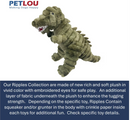 Petlou Ripples Dino Friends 26" T Rex Squeaky Plush Dog Toy CHEAPER THAN CHEWY