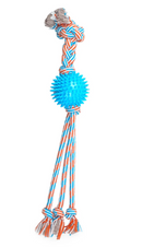 ThoozyPet Squid Tails Tug Rope Dog Toy with TPR Spike Ball 22", 3 Colors