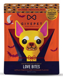 GivePet Love Bites Apple, Pumpkin & Cheddar Flavored Human Grade Soft & Chewy Dog Treats, 6-oz bag