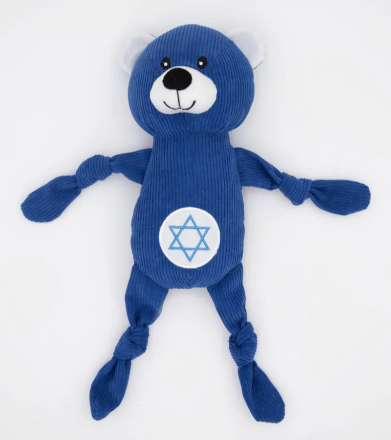 $1 OFF! ZippyPaws Hanukkah Corduroy Cuddlerz Bear Plush Dog Toy