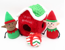 ZippyPaws Holiday Burrow™ Santa's Workshop Plush Dog Toy