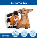 BARK Bertha the Cow Dog Plush Toy, 2 Toys in 1, Medium-Extra Large CHEAPER THAN CHEWY - Glad Dogs Nation | ALL Profits Donated