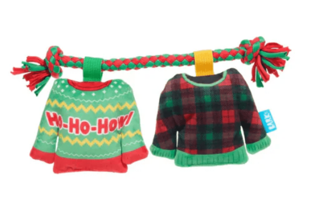 BARK Christmutts Sweaters Rope Dog Toy - Glad Dogs Nation | ALL Profits Donated