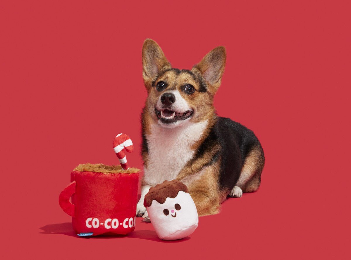 BARK Marshall & Coco Plush 2 Piece Squeaky Crinkle Dog Toy for Small & Medium Dogs - Glad Dogs Nation | ALL Profits Donated