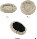 Best Friends by Sheri Calming Oval Donut Bed/Pad For Cats & Small Dogs: 21"x19": Grey, Taupe - Glad Dogs Nation | ALL Profits Donated