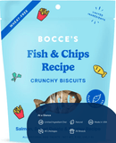 Bocce's Bakery Fish & Chips Biscuits Crunchy Dog Treats - Glad Dogs Nation | ALL Profits Donated