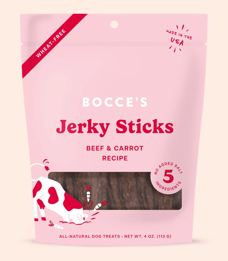 Bocce's Bakery Grazers Beef & Carrot Jerky Sticks - Glad Dogs Nation | ALL Profits Donated