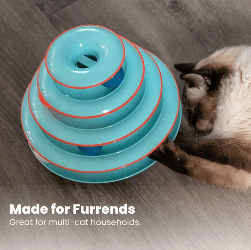 Catstages Chase Meowtain Track Interactive 4 - Tier Cat Toy - Glad Dogs Nation | ALL Profits Donated