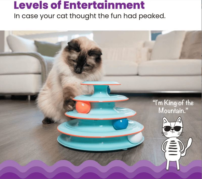 Catstages Chase Meowtain Track Interactive 4 - Tier Cat Toy - Glad Dogs Nation | ALL Profits Donated