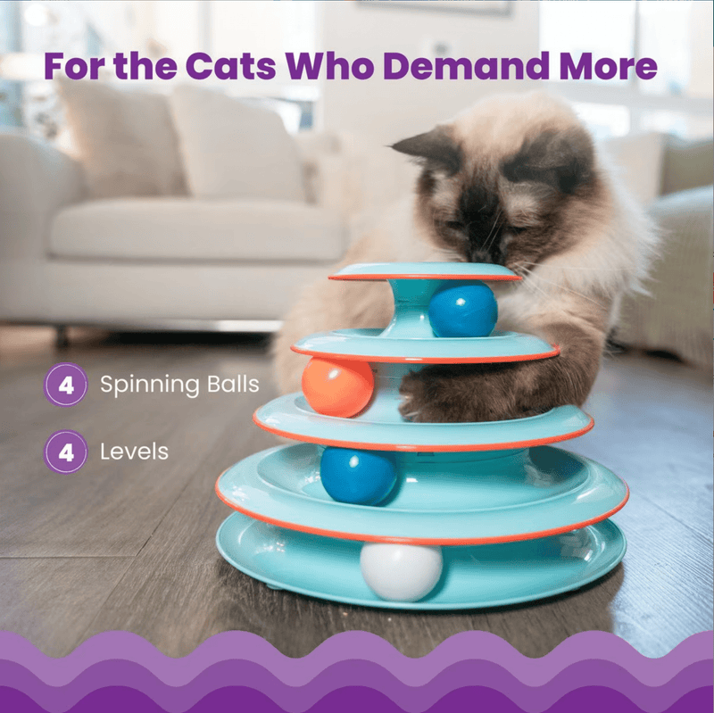 Catstages Chase Meowtain Track Interactive 4 - Tier Cat Toy - Glad Dogs Nation | ALL Profits Donated
