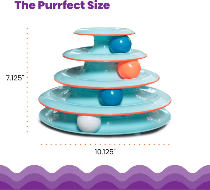 Catstages Chase Meowtain Track Interactive 4 - Tier Cat Toy - Glad Dogs Nation | ALL Profits Donated
