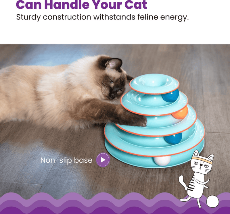 Catstages Chase Meowtain Track Interactive 4 - Tier Cat Toy - Glad Dogs Nation | ALL Profits Donated