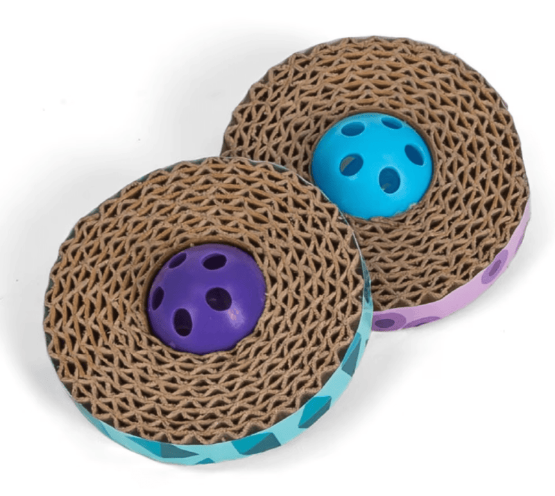 Catstages Spin & Scratch Jingly Bell Cat Toy: 2 count - Glad Dogs Nation | ALL Profits Donated