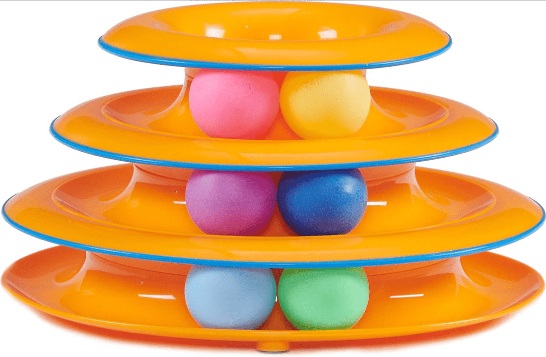 Catstages Tower of Tracks Interactive 3-Tier Cat Toy: 2 Balls per Tier