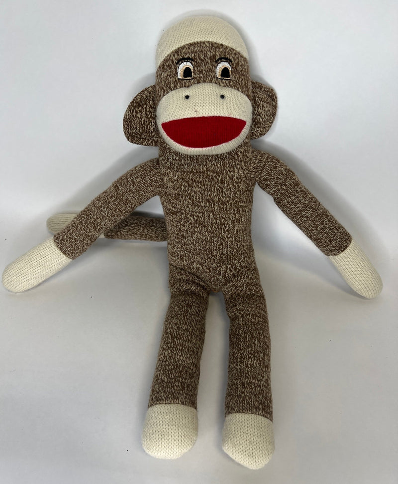 Classic Sock Monkey Stuffed & Squeaky Dog Toys: All Sizes - Glad Dogs Nation | ALL Profits Donated