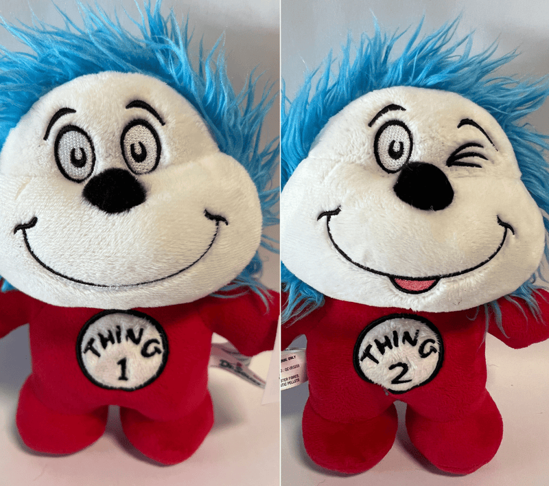 Dr. Seuss Characters Stuffed Dog Toys: All Sizes, Squeak & No Squeak - Glad Dogs Nation | ALL Profits Donated