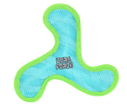 DuraForce Jr. Boomerang with 3 Squeakers: 4 Colors - Glad Dogs Nation | ALL Profits Donated
