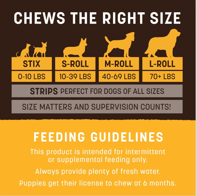 Earth Animal No Hide Chews Dog & Cat Treats Stix 10 Pack: Peanut Butter - Glad Dogs Nation | ALL Profits Donated