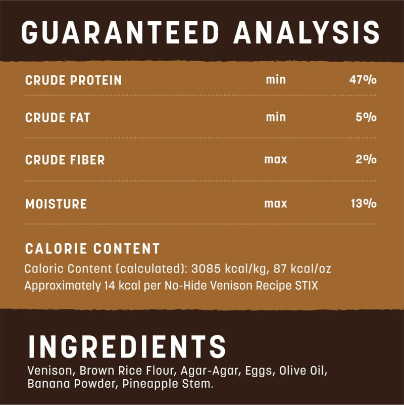 Earth Animal No Hide Chews Dog & Cat Treats Stix 10 Pack: Venison - Glad Dogs Nation | ALL Profits Donated