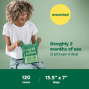Earth Rated Eco-Friendly Dog Poo Bags with Handles: 120 Count Lavender or Unscented - Glad Dogs Nation | ALL Profits Donated