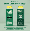 Earth Rated Unscented Dog Waste Disposal Bags Refill Rolls - 120 count - Glad Dogs Nation | ALL Profits Donated