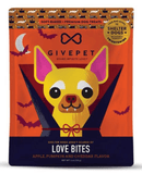 GivePet Love Bites Apple, Pumpkin & Cheddar Flavored Human Grade Soft & Chewy Dog Treats, 6-oz bag - Glad Dogs Nation | ALL Profits Donated