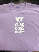 Glad Dogs Nation Short Sleeve T-Shirt: Lilac - Glad Dogs Nation | ALL Profits Donated