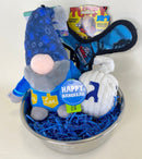 Hanukkah Dog Toy Gift Basket with Hanukkah Gnome, Dreidel & Dog Bowl: Easy to Customize - Glad Dogs Nation | ALL Profits Donated