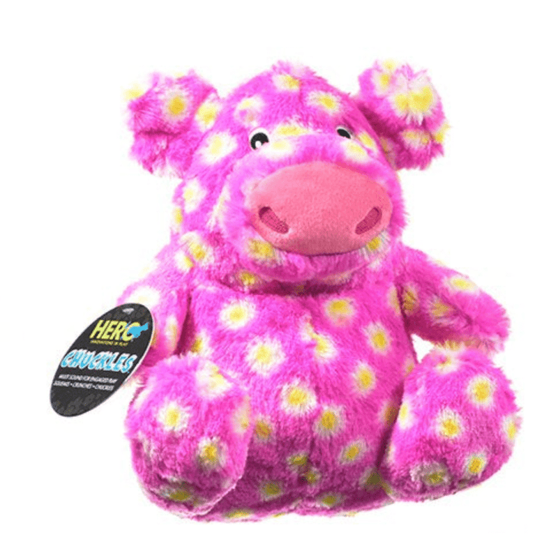 Hero Chuckles Plush Polka - Dotted Pig with 3 - in - 1 Squeaker CHEAPER THAN CHEWY - Glad Dogs Nation | ALL Profits Donated