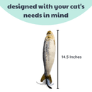 Huxley & Kent Cat 14.5" Kicker Sardine Catnip Crinkle Plush Cat Toy CHEAPER THAN CHEWY - Glad Dogs Nation | ALL Profits Donated