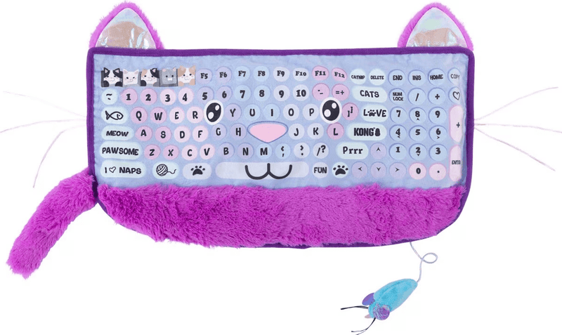 KONG Comfort Key Play Mat Plush Cat Toy with Catnip, Purple - Glad Dogs Nation | ALL Profits Donated