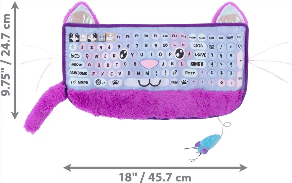 15% OFF! KONG Comfort Key Play Mat Plush Cat Toy with Catnip, Purple