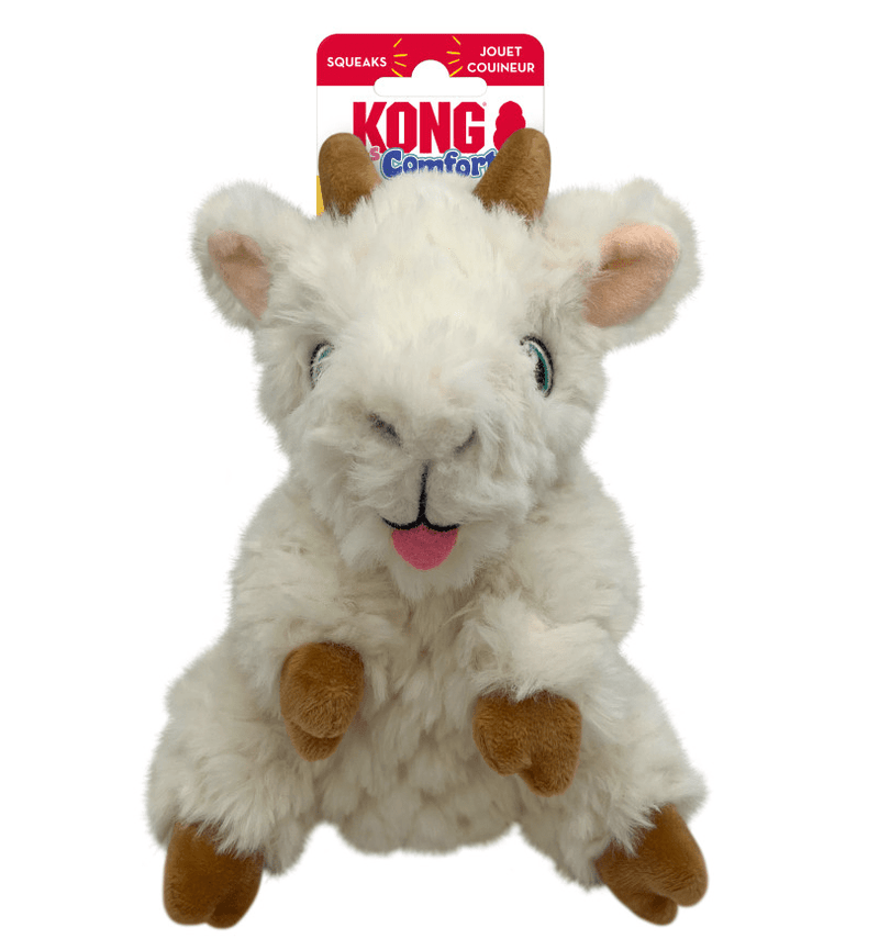KONG Comfort Tykes Goat Removable Squeaker Dog Toy: S, M, L Dogs - Glad Dogs Nation | ALL Profits Donated