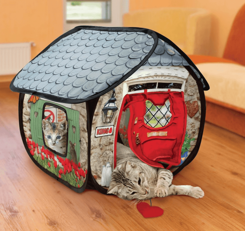 KONG Play Spaces Bungalow Cat Toy Hideaway Play Space CHEAPER THAN CHEWY - Glad Dogs Nation | ALL Profits Donated