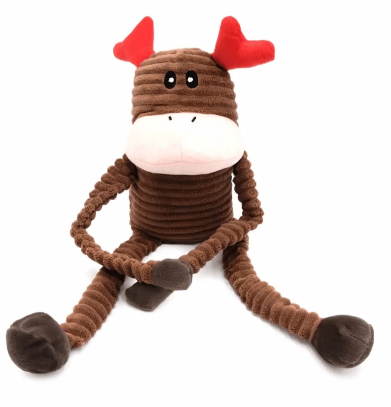 Large ZippyPaws Holiday Crinkle Reindeer Squeaky Plush Dog Toy - Glad Dogs Nation | ALL Profits Donated