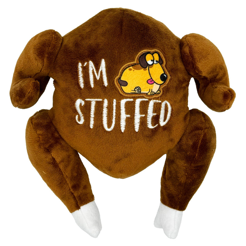 Lulubelles I'm Stuffed Turkey Squeak & Crinkle Dog Toy: 2 Sizes - Glad Dogs Nation | ALL Profits Donated