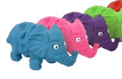 Multipet 8" Latex Origami Elephant: Pick Your Color - Glad Dogs Nation | ALL Profits Donated