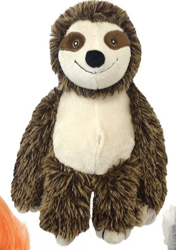 Multipet Bark Buddy Squeaky Plush Dog Toy: 10" Sloth - Glad Dogs Nation | ALL Profits Donated