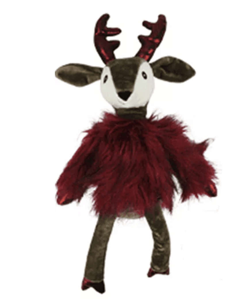 Multipet Holiday Dapper Deer Dog Toy: 17" for Large & XLarge Dogs - Glad Dogs Nation | ALL Profits Donated