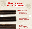 Natural Farm Collagen Sticks: Peanut Butter Flavor 6" or 12" - Glad Dogs Nation | ALL Profits Donated