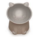 Nice Paws RECYCLED Plastic Tilted Cat Bowls Grey & White 2 Pack - Glad Dogs Nation | ALL Profits Donated