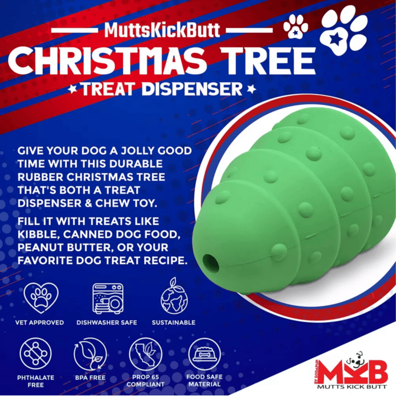 $! OFF! SodaPup Christmas Tree Treat Dispenser and Dog Chew Toy - Glad Dogs Nation | ALL Profits Donated